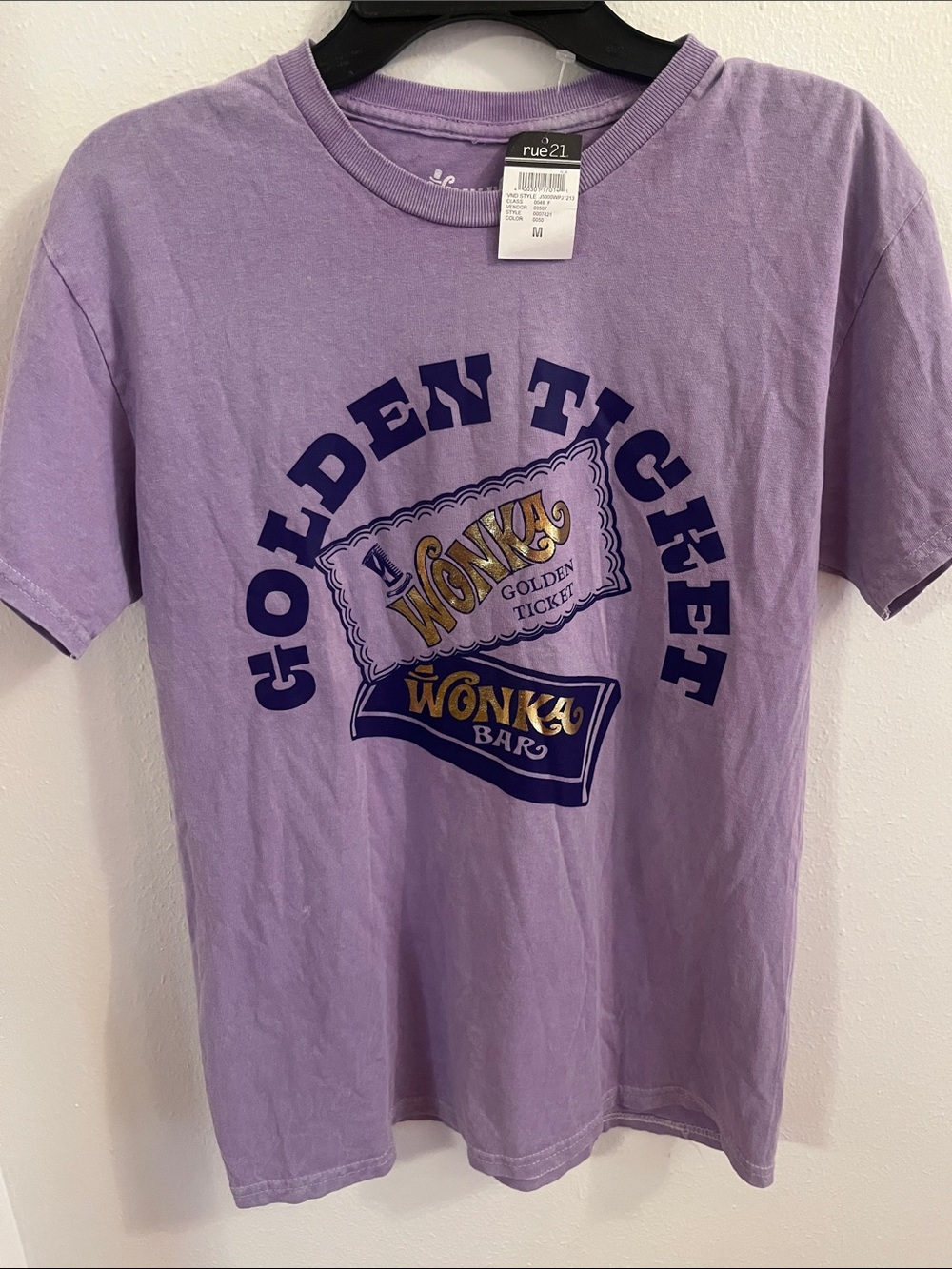 Lavender Graphic 'Golden Ticket' T-shirt Willie wonka & the chocolate factory